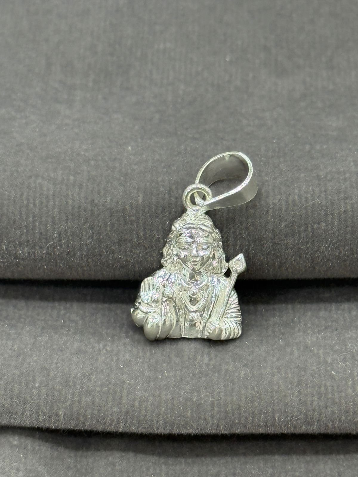 92.5 Sterling Silver Lord Karthikeyan Baby Murugan Vel Pendant